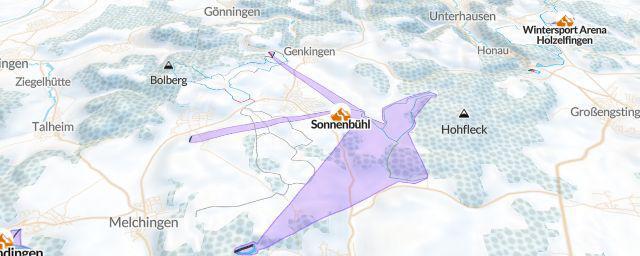 Piste map of the resort Sonnenbühl