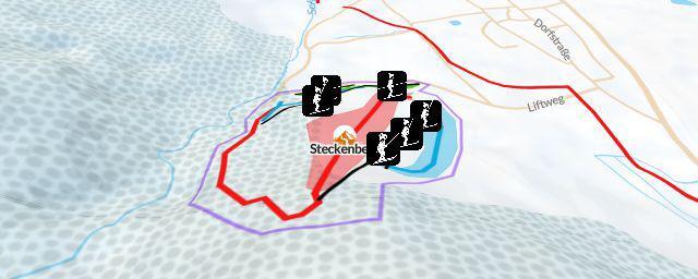 Piste map of the resort Steckenberg