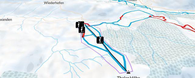 Piste map of the resort Thaler Höhe
