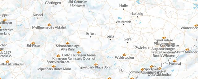 Piste map of the region Thüringen