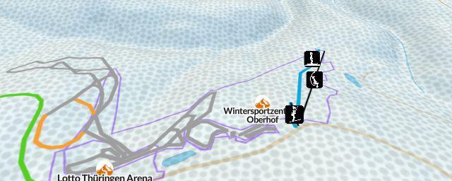 Piste map of the resort Wintersportzentrum Oberhof