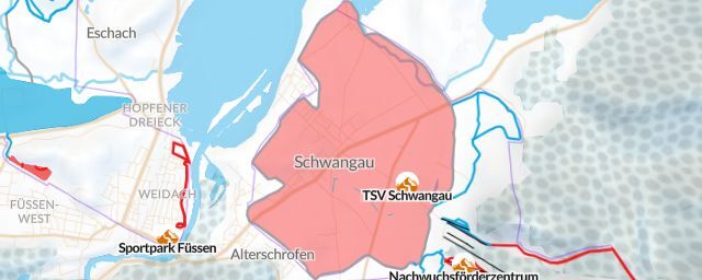 Piste map of the resort TSV Schwangau