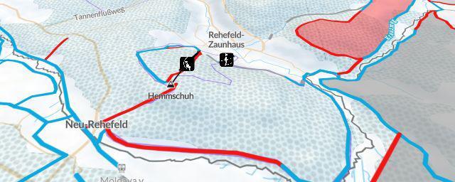 Piste map of the resort Winterwelt Rehefeld