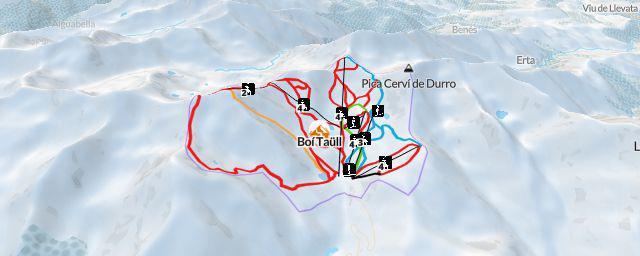 Piste map of the resort Boí Taüll