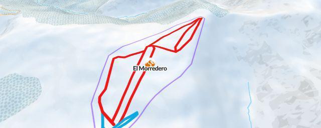 Piste map of the resort El Morredero