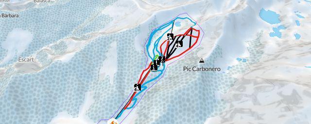Piste map of the resort Espot