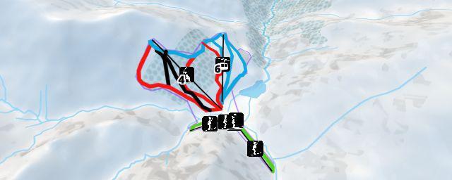 Piste map of the resort Estació de muntanya Vall de Núria
