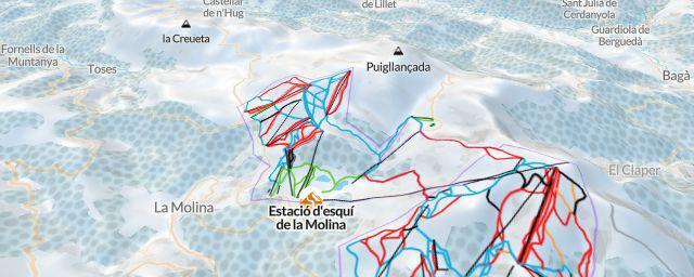 Piste map of the resort Estació d'esquí de la Molina