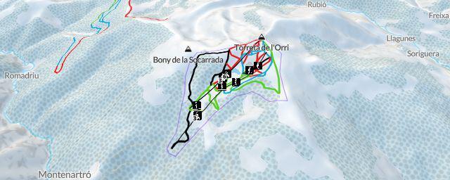 Piste map of the resort Estació d'esquí de Port-Ainé