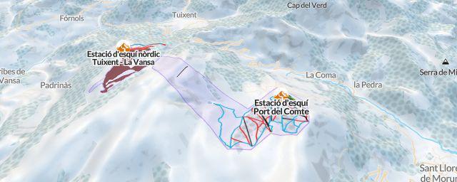 Piste map of the resort Estació d'esquí Port del Comte