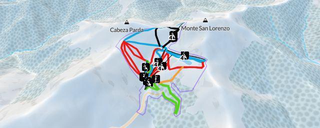 Piste map of the resort Estación de esquí de Valdezcaray