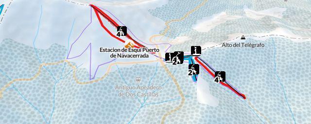 Piste map of the resort Estacion de Esquí Puerto de Navacerrada