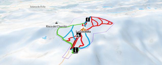Piste map of the resort La Covatilla