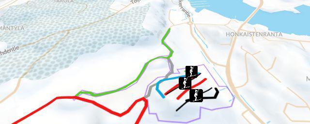 Piste map of the resort Hirvensalon Hiihtokeskus