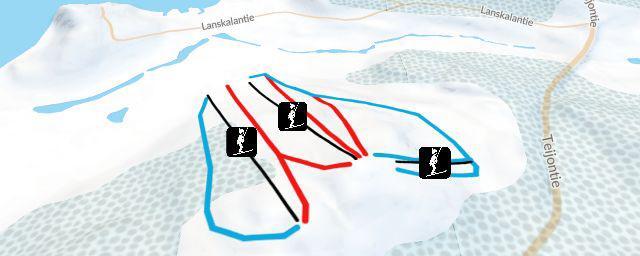 Piste map of the resort Meriteijo Ski & Action Park