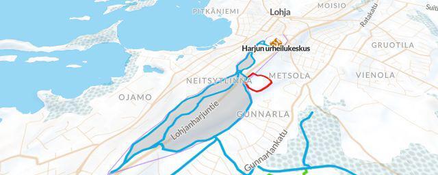 Piste map of the resort Harjun urheilukeskus