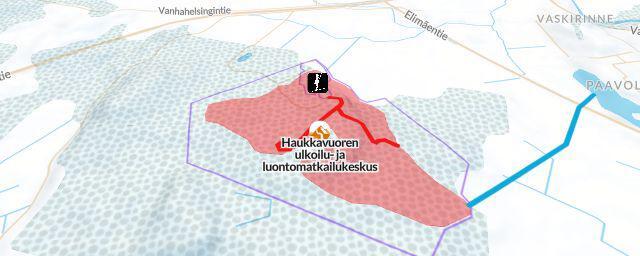 Piste map of the resort Haukkavuoren ulkoilu- ja luontomatkailukeskus