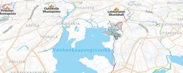 Piste map of the resort Herttoniemen laskettelurinne