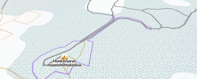 Piste map of the resort Honkavaaran maastohiihtokeskus