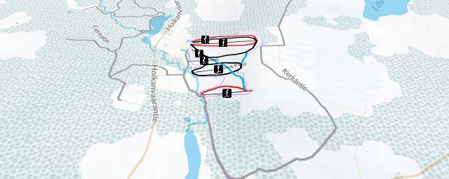 Piste map of the resort Paljakan matkailu- ja hiihtokeskus