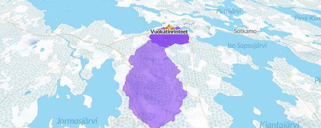 Piste map of the resort Vuokatinrinteet