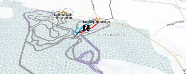 Piste map of the resort Kallin hiihtokeskus