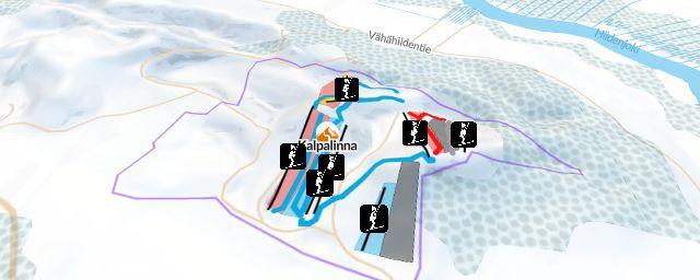 Piste map of the resort Kalpalinna