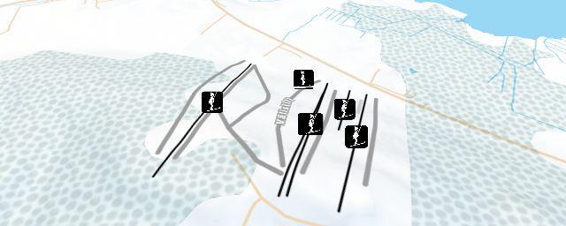 Piste map of the resort Kasurilan hiihtokeskus
