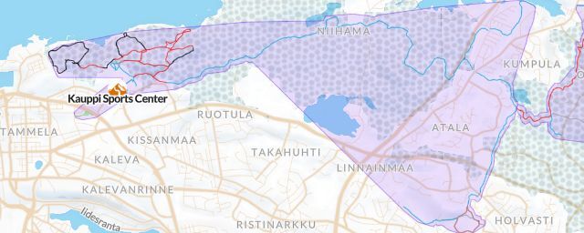 Piste map of the resort Kauppi Sports Center