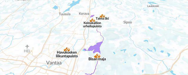 Piste map of the resort Keinukallion urheilupuisto