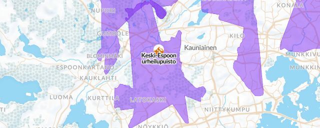 Piste map of the resort Keski-Espoon urheilupuisto