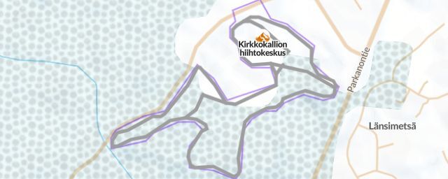 Piste map of the resort Kirkkokallion hiihtokeskus