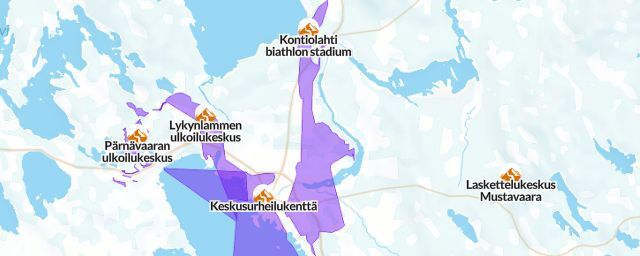 Piste map of the resort Kontiolahti biathlon stadium