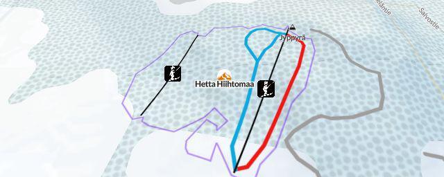 Piste map of the resort Hetta Hiihtomaa