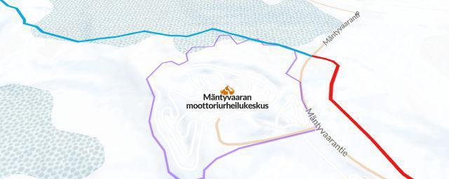 Piste map of the resort Mäntyvaaran moottoriurheilukeskus