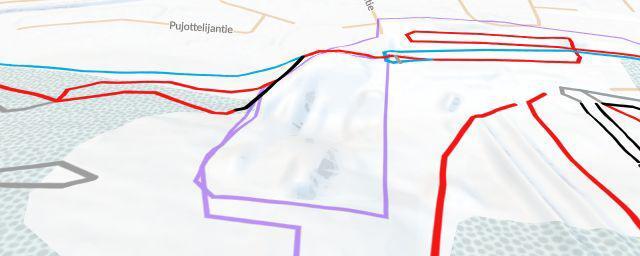 Piste map of the resort Ounasvaaran mäkikeskus