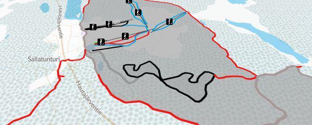 Piste map of the resort Salla Ski Resort