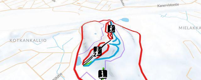 Piste map of the resort Mielakan Rinnekeskus