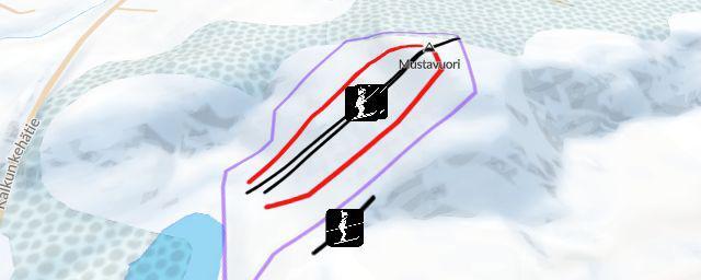 Piste map of the resort Mustavuoren laskettelukeskus