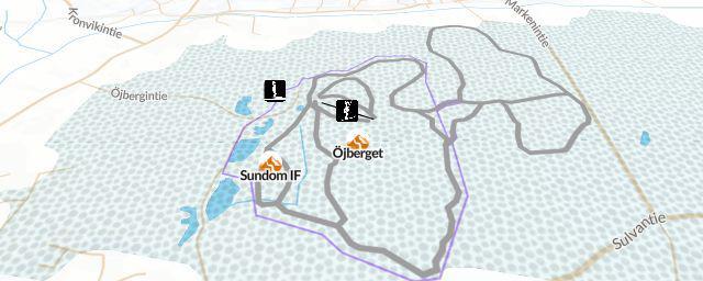 Piste map of the resort Öjberget