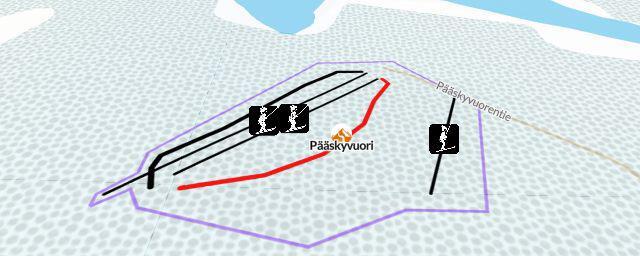 Piste map of the resort Pääskyvuori