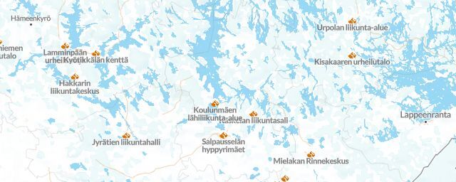 Piste map of the region Päijät-Häme