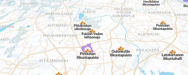 Piste map of the resort Paloheinä/hiihtomaa