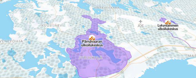 Piste map of the resort Pärnävaaran ulkoilukeskus