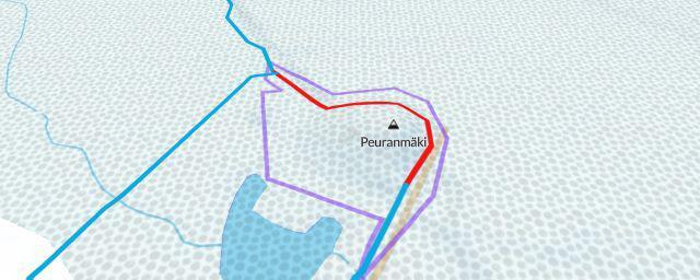 Piste map of the resort Peuranmäki