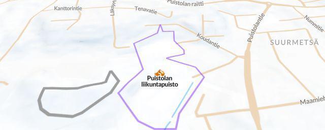 Piste map of the resort Puistolan liikuntapuisto