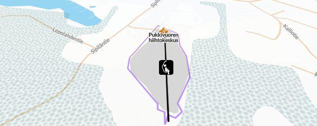 Piste map of the resort Pukkivuoren hiihtokeskus