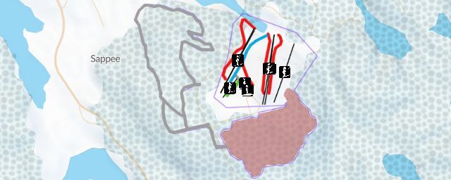 Piste map of the resort Sappee