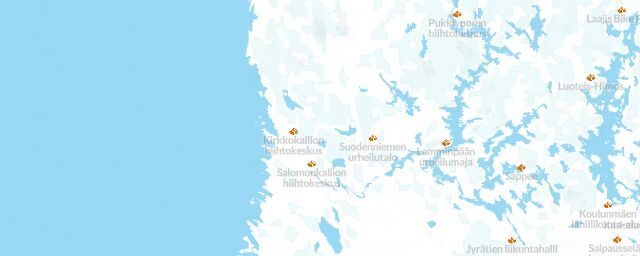 Piste map of the region Satakunta