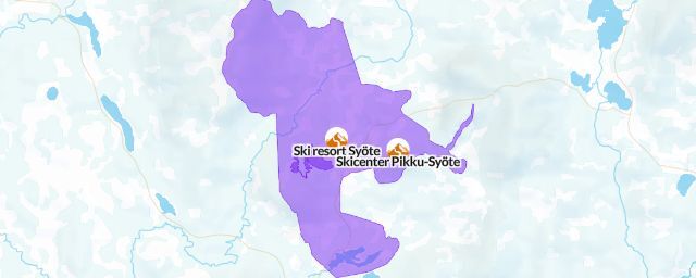 Piste map of the resort Ski resort Syöte